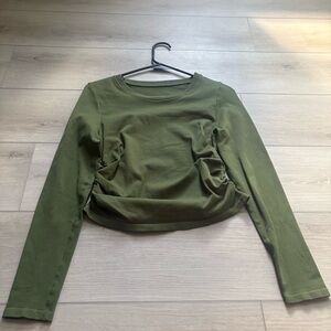 Olive Green Women's Long Sleeve Top